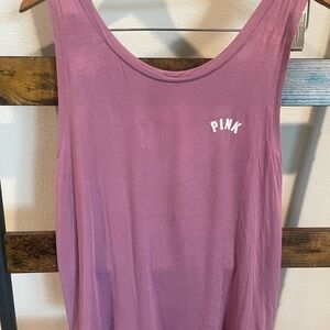 PINK Victoria's Secret Pink Tank Top Scoop Neck Relaxed Fit